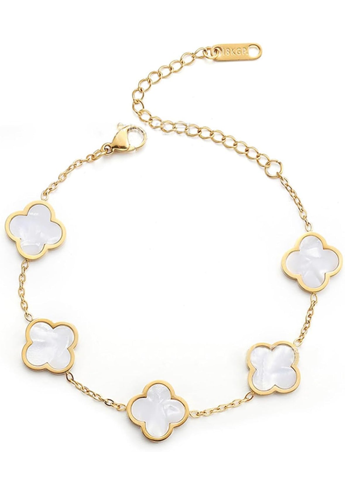 V-C Four Leaf Bracelet