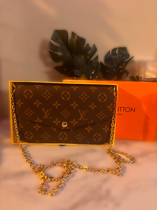 L-Vee Brown Crossbody